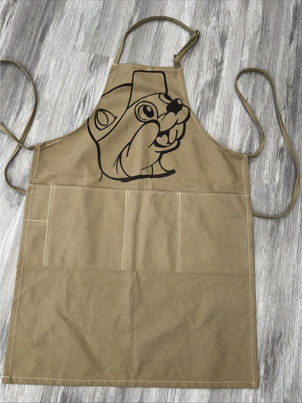 Buc-ee's Bucees Buckys Durable Canvas Apron Tan